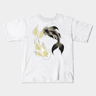 Ying and Yang Koil Fish Kids T-Shirt